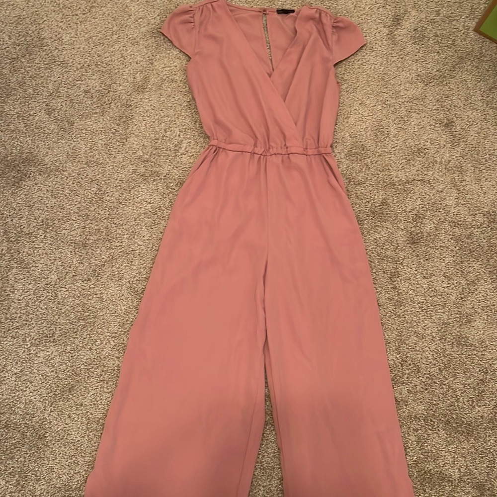 Pink jump suit
